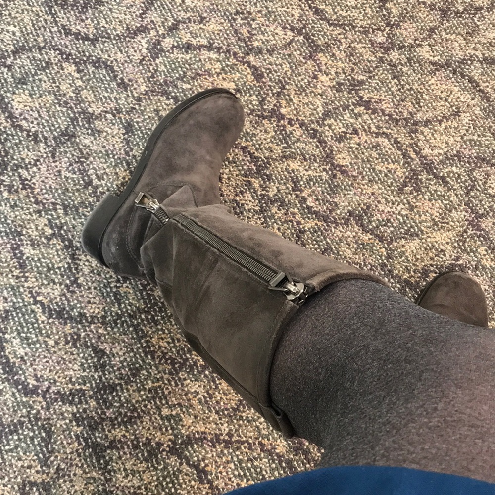 Gray suede jimmy choo boots